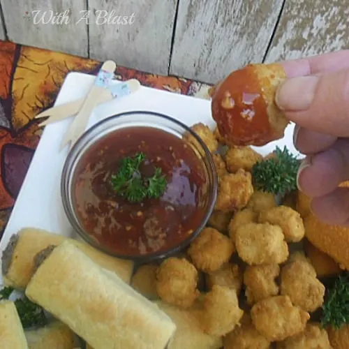 BBQ Snack Dip ~ Tangy, slightly sweet thick BBQ Dip to serve with just about any snack ~ Sausage Rolls, Chicken Nuggets, Crumbed Fish and more ! #Dips #BBQDip #GameDayFood