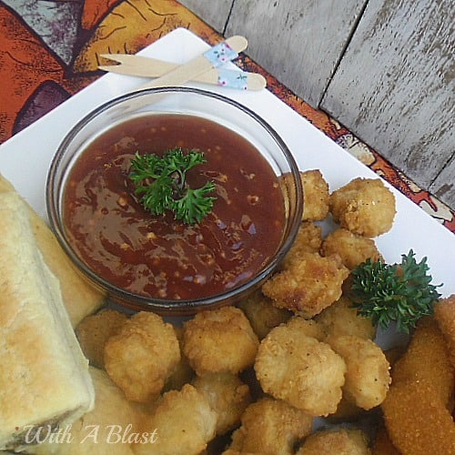 BBQ Snack Dip ~ Tangy, slightly sweet thick BBQ Dip to serve with just about any snack ~ Sausage Rolls, Chicken Nuggets, Crumbed Fish and more ! #Dips #BBQDip #GameDayFood