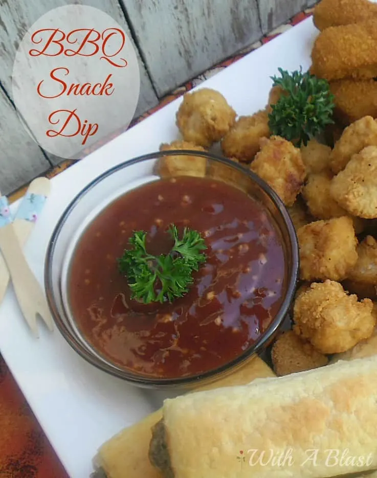 Tangy, slightly sweet thick BBQ Snack Dip to serve with just about any snack ~ Sausage Rolls, Chicken Nuggets, Crumbed Fish and more ! #Dips #BBQDip #GameDayFood