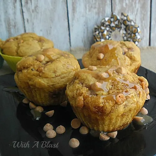 Caramel Chocolate Pumpkin Muffins