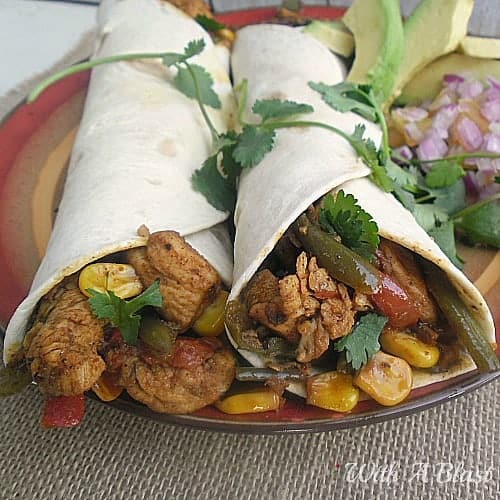 Spicy Mexican Chicken Wraps is perfect to serve during the cooler days as lunch or dinner (quick and easy too!) when you crave spiciness but not in a mood to make a casserole