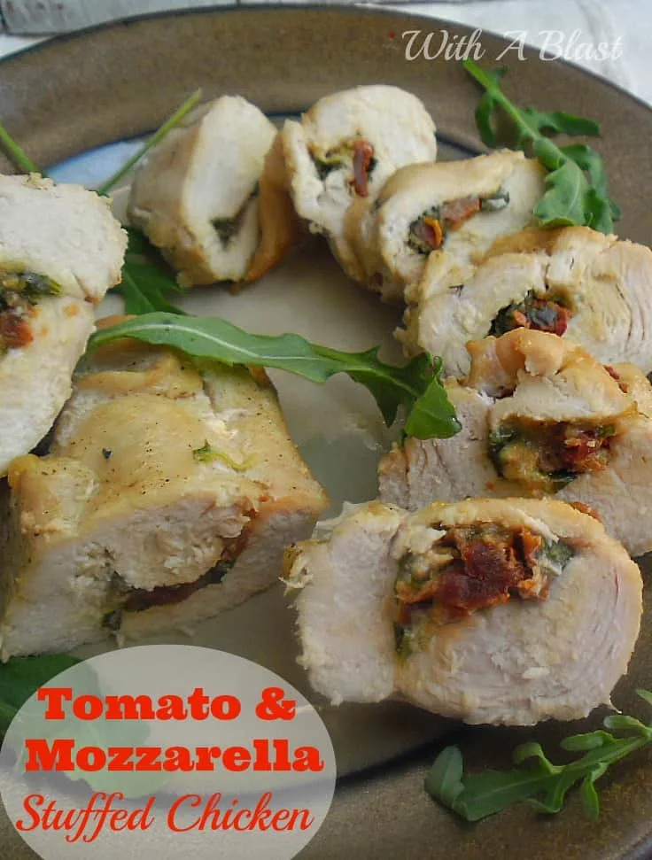 Tomato and Mozzarella Stuffed Chicken ~ Delicious stuffed Chicken, serve warm or cold - whole or sliced into wheels as mains, snacks or an appetizer #Chicken #StuffedChicken #Snacks www.WithABlast.net Tomato and Mozzarella Stuffed Chicken ~ Delicious stuffed Chicken, serve warm or cold - whole or sliced into wheels as mains, snacks or an appetizer #Chicken #StuffedChicken #Snacks www.WithABlast.net