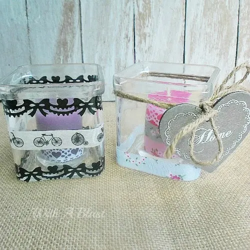 Washi Tape Candle Holders