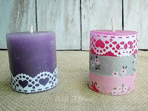 Washi Tape Candle Holders