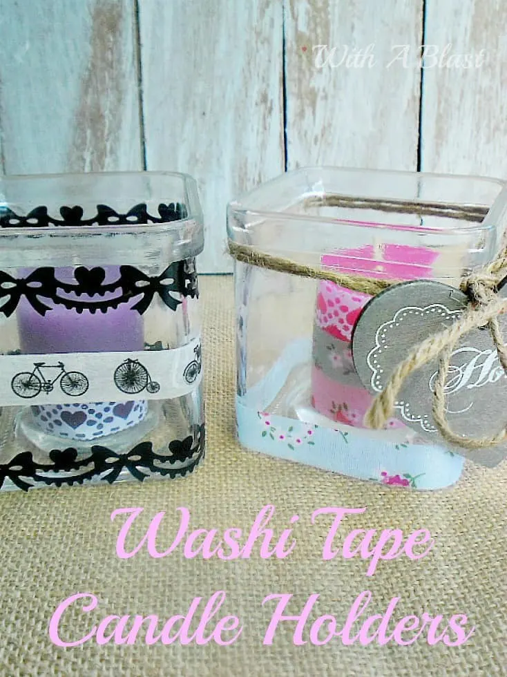 Washi Tape Candle Holders