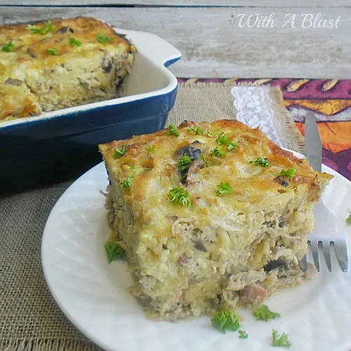 Chicken and Bacon Spaghetti Pie is a rich, filling and comforting pasta dinner ~ Chicken, bacon, cheese and more make this dish a winner on busy week nights #ComfortFood #PastaDish #ChickenPie Chicken and Bacon Spaghetti Pie is a rich, filling and comforting pasta dinner ~ Chicken, bacon, cheese and more make this dish a winner on busy week nights #ComfortFood #PastaDish #ChickenPie