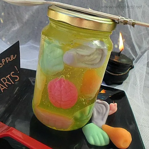 Pickled Body Parts is a Halloween Treat ! This ever so popular treat is made with only 2 ingredients ! Make them in smaller clear containers as Party Favors your guests would love 