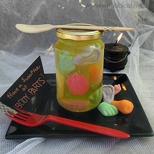 Pickled Body Parts is a Halloween Treat ! This ever so popular treat is made with only 2 ingredients ! Make them in smaller clear containers as Party Favors your guests would love 