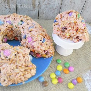 Rice Krispie and Pretzel Bundt Cake