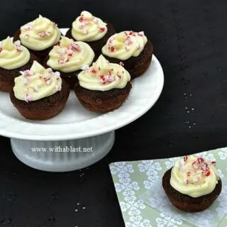 Candy Cane Brownie Bites