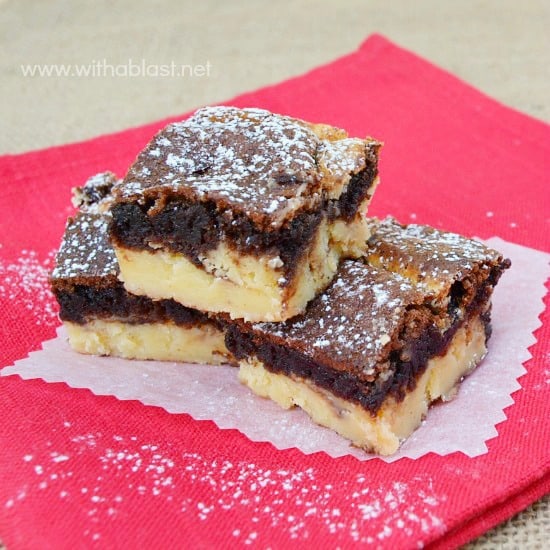 Cinnamon Cheesecake Brownies have a Gooey Brownie layer with a creamy Cinnamon Cheesecake layer. What a perfect dessert combination !