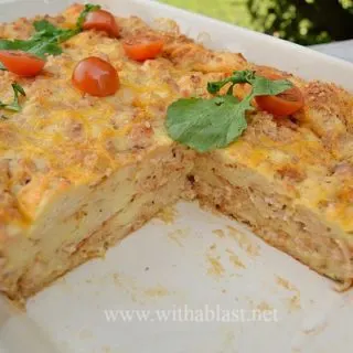 Make-Ahead Savory Bread Pudding Breakfast | With A Blast