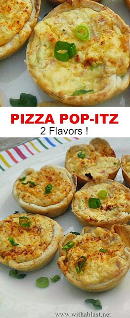 2 Flavors of my take on a Restaurant's very popular Pop-Itz ! Perfect appetizers or snacks and great for the lunch box too