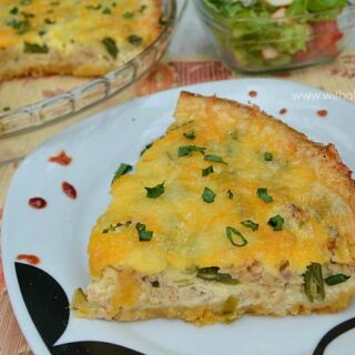 Salmon Green Bean and Spring Onion Quiche