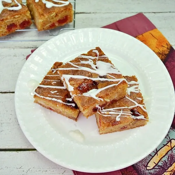 Chocolate Almond and Cherry Blondies with White Chocolate, Nuts and Cherries are irresistible and you won't be able to stop at only one !