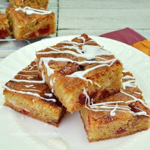 Chocolate Almond and Cherry Blondies