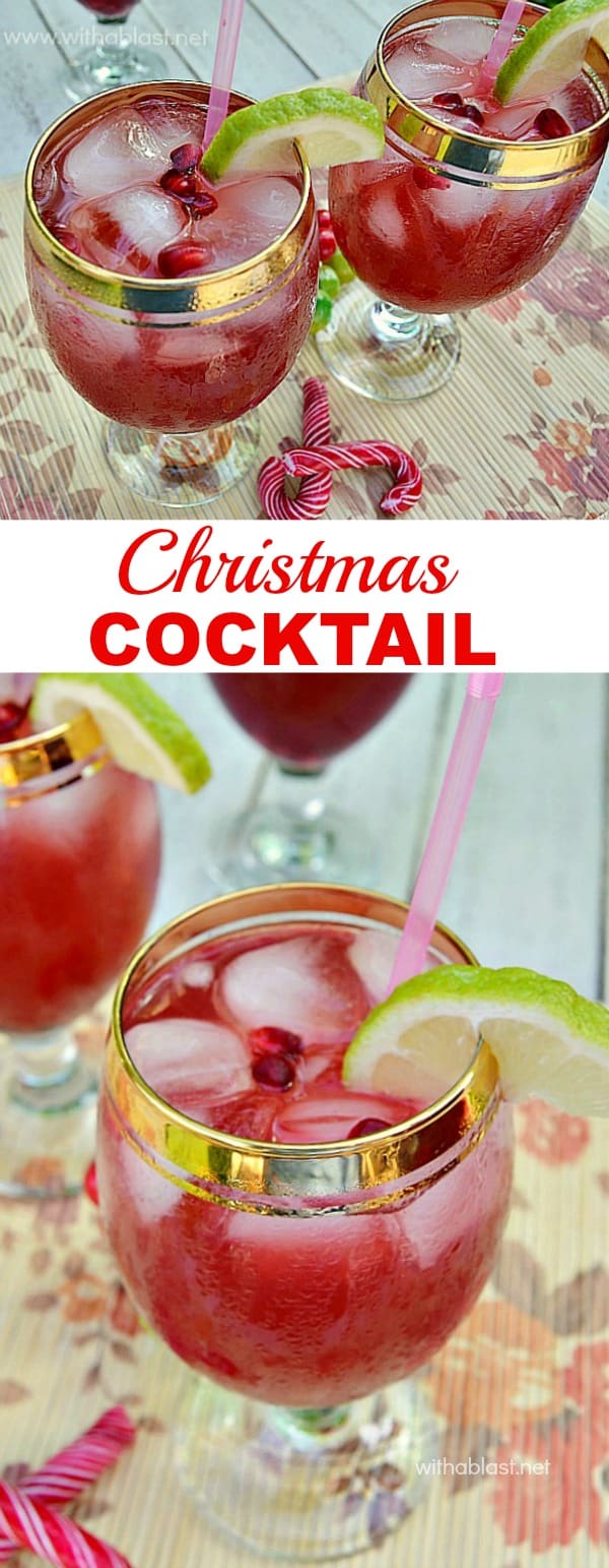 You have to try this Holiday Cocktail ~ delicious and refreshing ! #Christmas #Cocktail #ChristmasCocktail #RumCocktail #HolidayCocktail