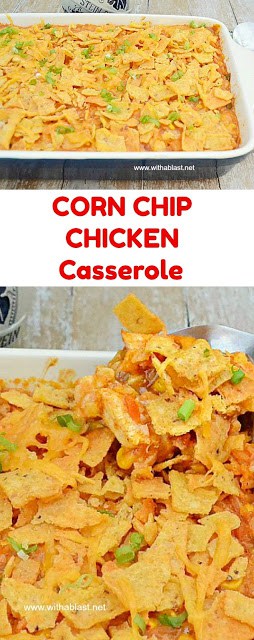 Delicious use for leftover Chicken and Rice or use rotisserie chicken ~ easy mix-and-bake dinner recipe