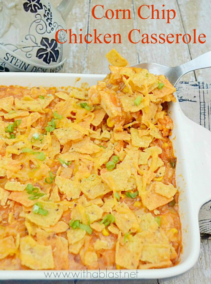 Delicious use for leftover Chicken and Rice or use rotisserie chicken ~ easy mix-and-bake dinner recipe 