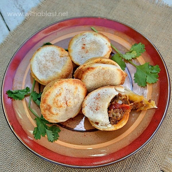 Serve these tasty, easy Cocktail Beef Empanadas as an appetizer or as part of a savory party platter. An absolute must have on game day !