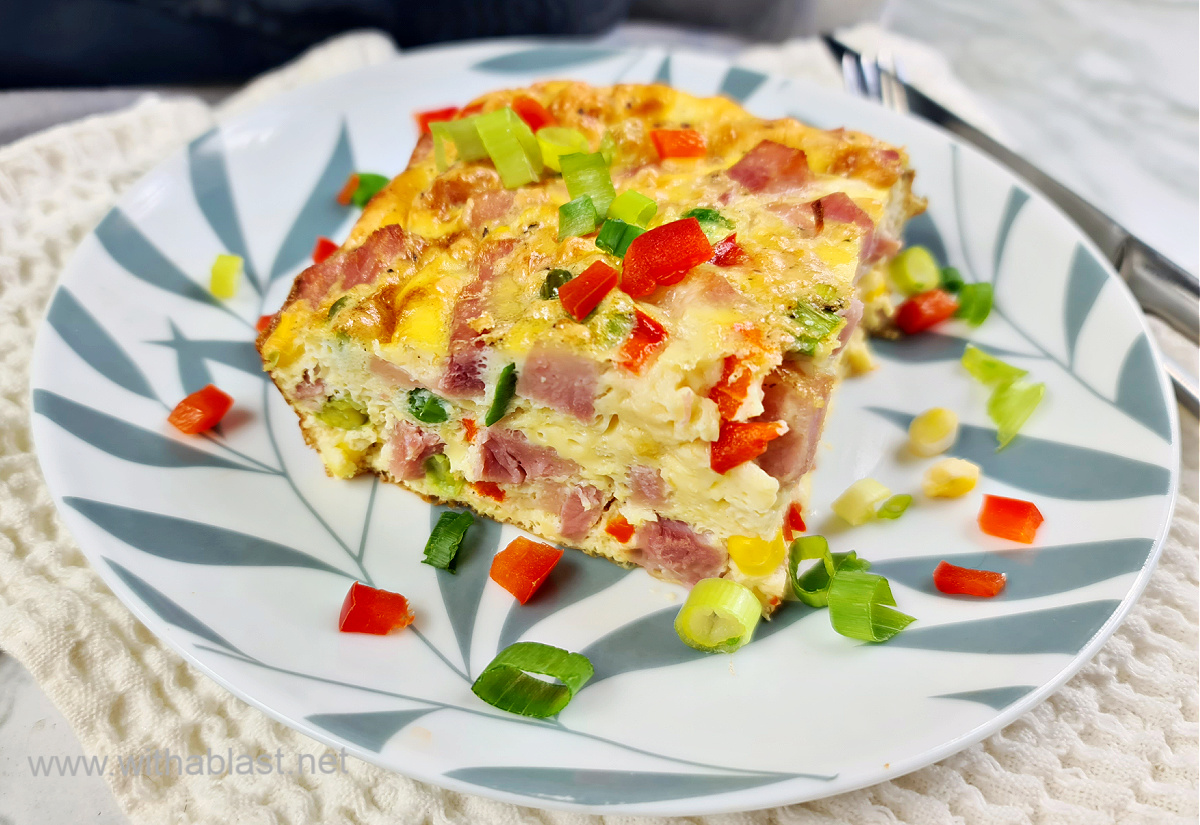 Ham And Cheese Frittata With A Blast