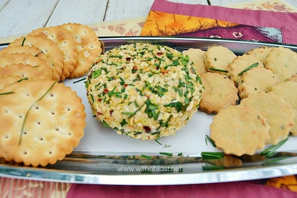 Nut and Herb Crusted Cheese Ball ~ Rich and very tasty Cheese Ball with the most delicious, somewhat spicy, Nut and Fresh Herbs Crusted all around - this is a winner as an Appetizer every time and great to add to a savory platter too ! #Appetizer #Snack