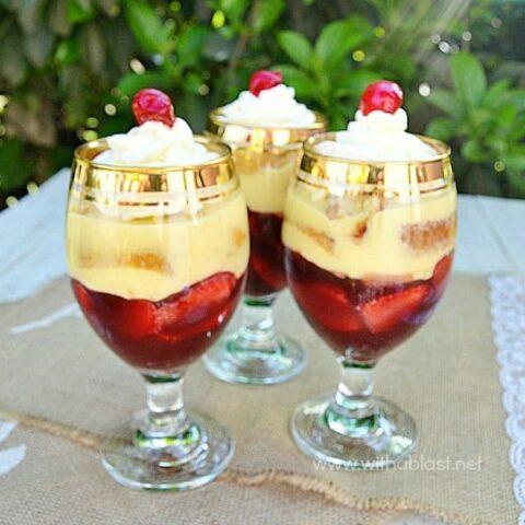 Strawberry Liqueur Trifles