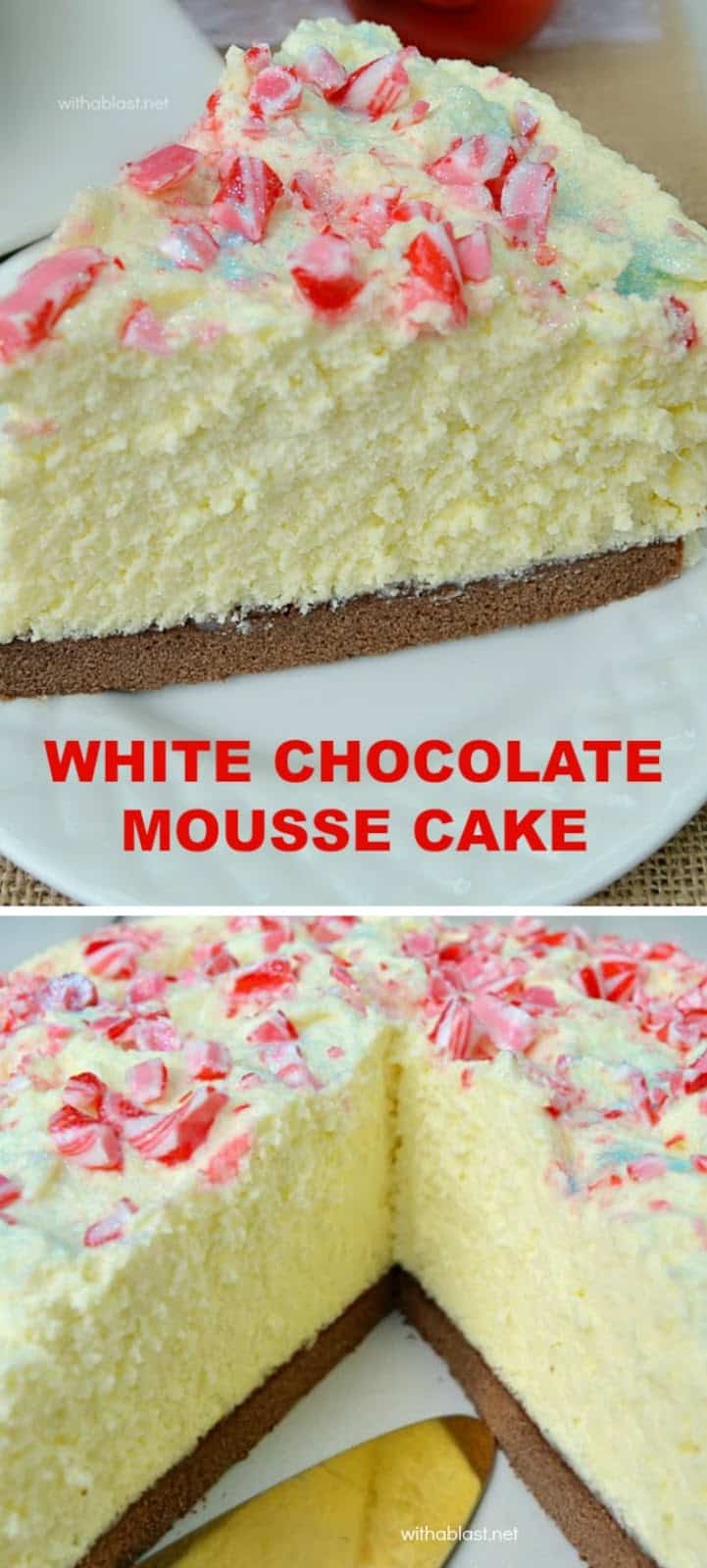 Gâteau mousse au chocolat blanc