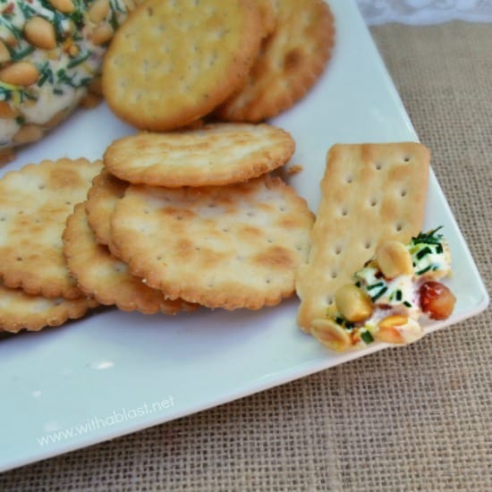 Bacon and Chives Cheese Ball ~ BEST appetizer or snack especially on Game Day or when having a party and this Cheese Ball will steal the show !