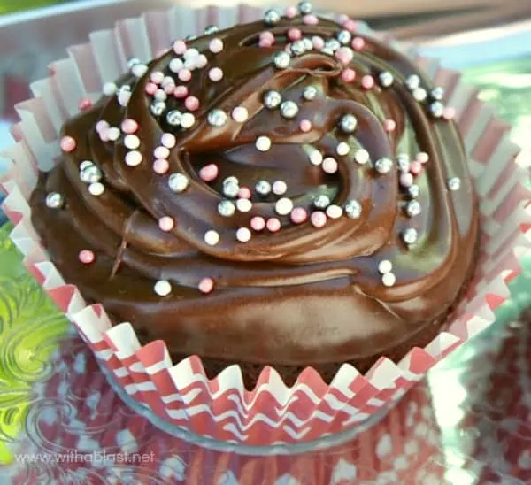 Chocolate Liqueur Cupcakes are most DIVINE ! With Chocolate Liqueur in the batter and in the Ganache-like frosting as well - perfect for special occasions 