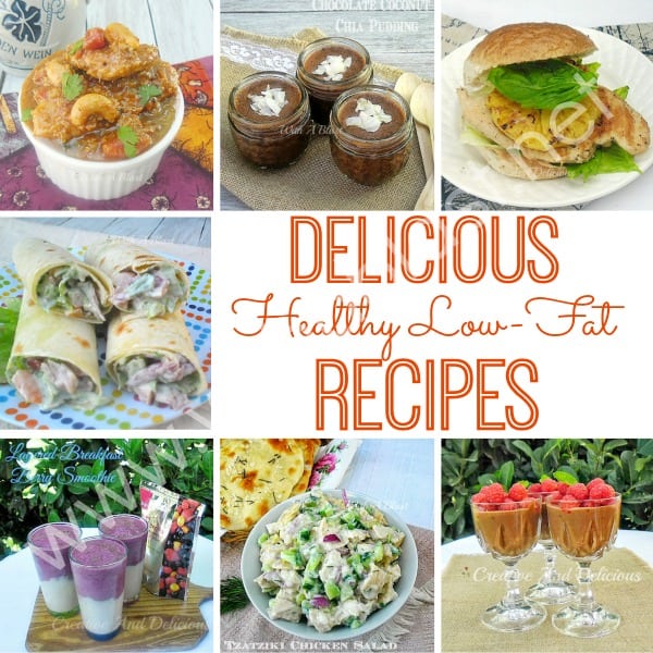 Healthy Low-Fat Recipes ~ This round-up consists of all my personal, favorite healthy/low-fat recipes and you will find delicious recipes for Breakfast, Dinner, Lunch, Drinks, Snacks and Dessert ! Eating healthy does not have to be boring !