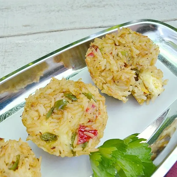 Mozzarella Stuffed Rice Clusters ~ Perfect and very tasty Rice Appetizer or snack with gooey Mozzarella in the center