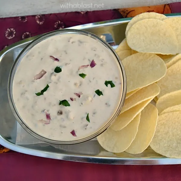 Onion Dip (From Scratch) ~ Making your own Onion Dip from scratch is EASY and so much tastier and fresher than pre-mixes or ready made dips ~ suitable for chips, biscuits and crudites