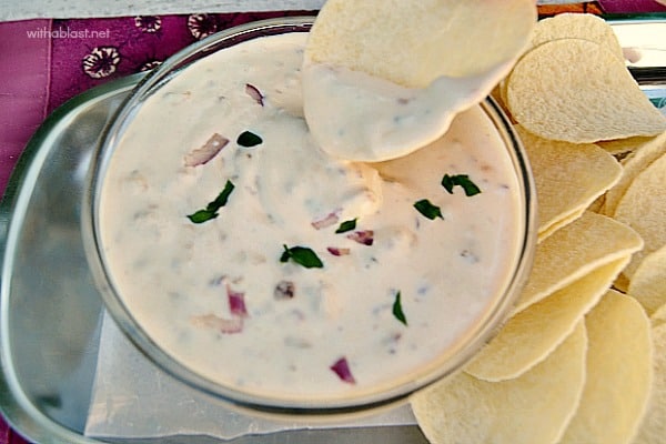 Onion Dip (From Scratch) ~ Making your own Onion Dip from scratch is EASY and so much tastier and fresher than pre-mixes or ready made dips ~ suitable for chips, biscuits and crudites