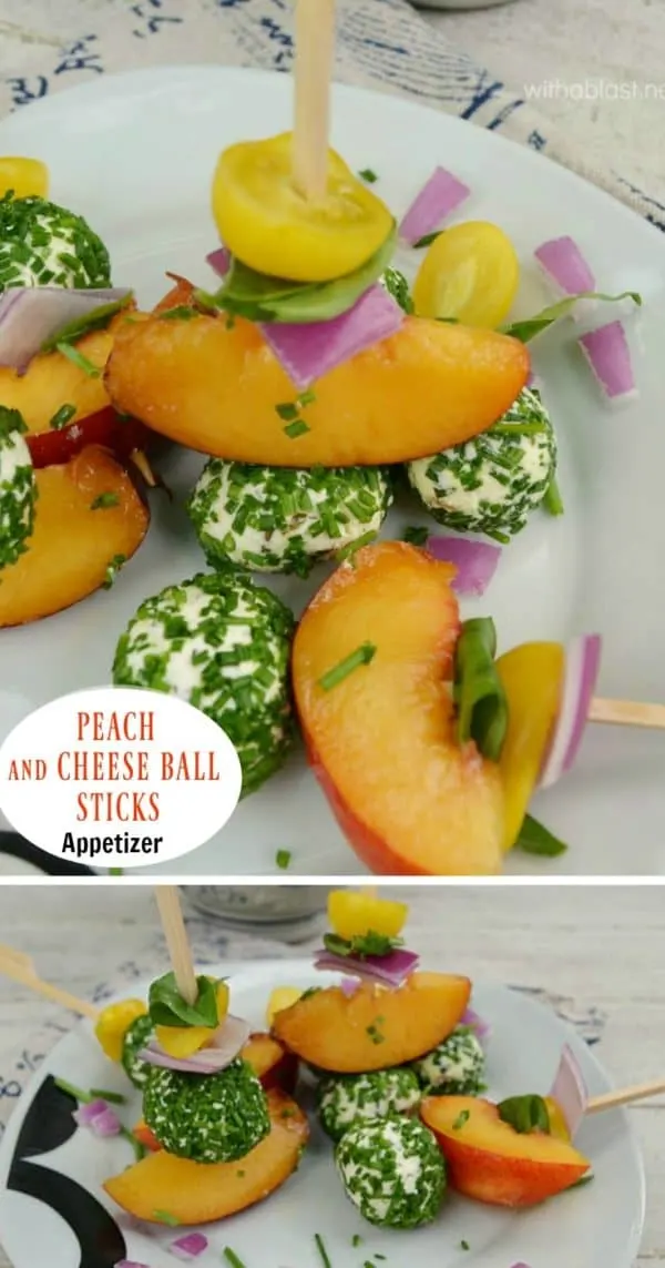 A bite sized Appetizer or snack is always a winner and these Peach and Cheese Ball sticks are absolutely divine !