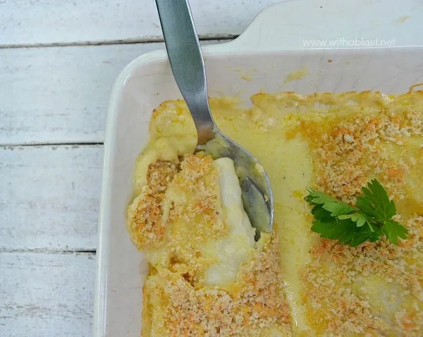 Smothered Fish which is also known as Fish Mornay is a popular dish - fish covered in a thick, tasty cheese sauce and a crunchy topping Smothered Fish which is also known as Fish Mornay is a popular dish - fish covered in a thick, tasty cheese sauce and a crunchy topping