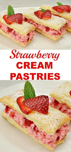 Strawberry Pastries - Valentines dessert - Dessert - Easy Dessert - Easy Pastries