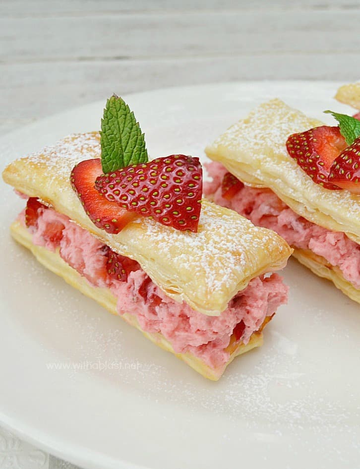 Strawberry Pastries - Valentines dessert - Dessert - Easy Dessert - Easy Pastries