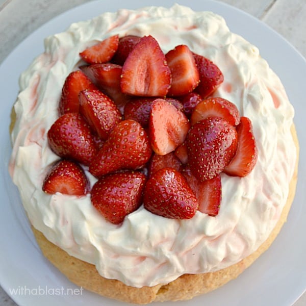 Strawberry and Cream Scone Cake is a huge scone and delicious served as a tea time treat or at brunch and most definitely perfect for Valentines Day morning