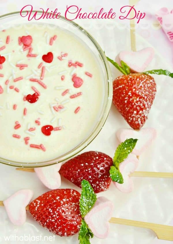 White Chocolate Dip With A Blast