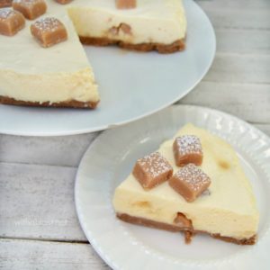 Caramel Toffee Cheesecake (No-Bake)