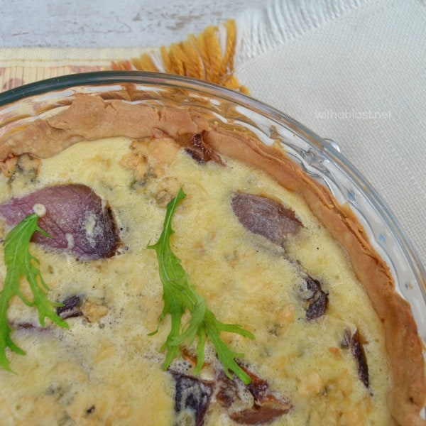 Caramelized Onion and Blue Cheese Quiche 