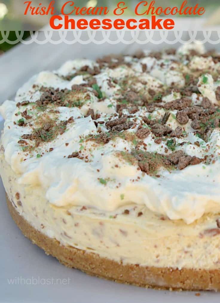 Irish Cream and Chocolate Cheesecake