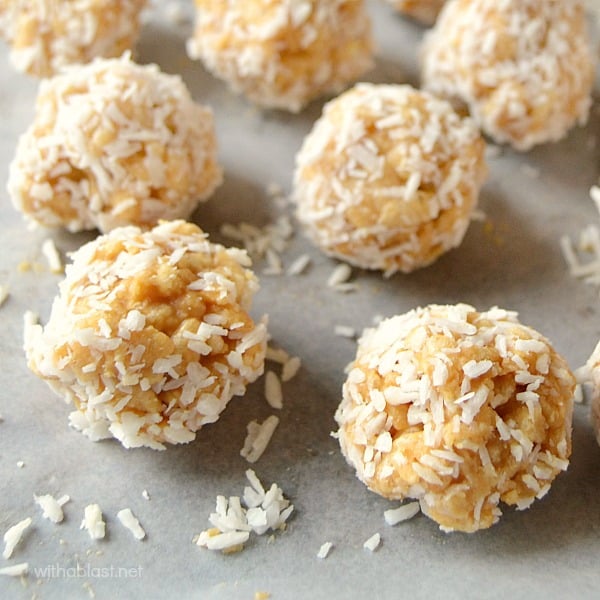 Krispie Peanut Butter Balls ~ Like Peanut Butter Cups? Then you will love this crunchy variation of Krispie Peanut Butter Balls and they are so quick and easy to make !