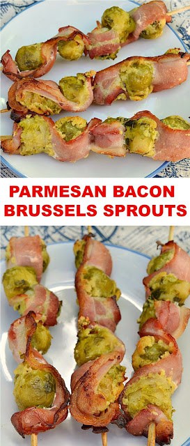 Turn your Brussels Sprouts haters into new fans with only 3 extra ingredients ~ These Parmesan Bacon Brussels Sprouts are great as an appetizer or side dish ~ many ways to cook them !