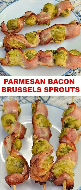 Turn your Brussels Sprouts haters into new fans with only 3 extra ingredients ~ These Parmesan Bacon Brussels Sprouts are great as an appetizer or side dish ~ many ways to cook them !