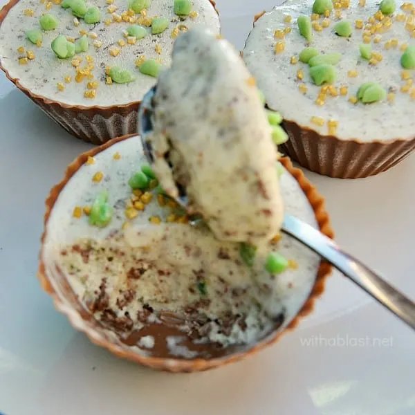 Peppermint Chocolate Ice-Cream Cups 