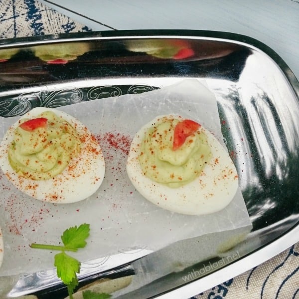 Avocado Lime Deviled Eggs
