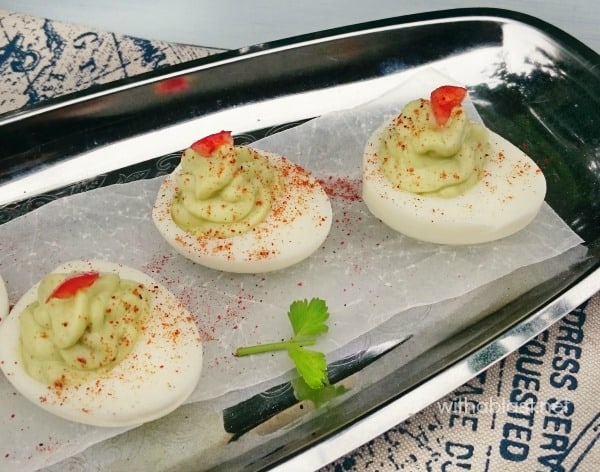 Avocado Lime Deviled Eggs 
