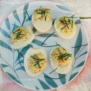 Chive Deviled Eggs - Kids Favorite